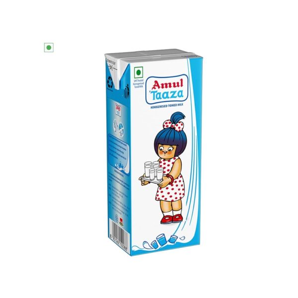 Amul Taaza Toned Milk (200)ml - Image 2