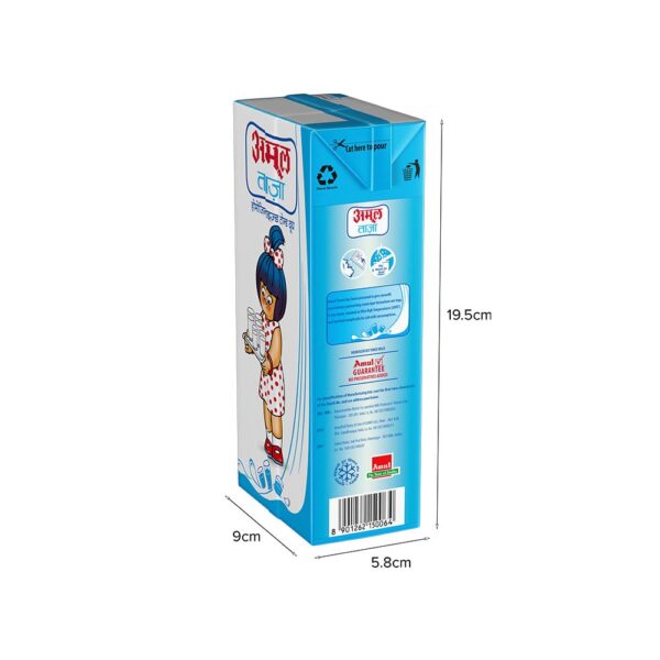 Amul Taaza Homogenised Toned Milk (1ltr) - Image 3