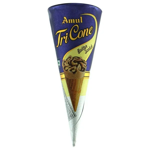 Amul Tricone Butterscotch Cone 120 ml