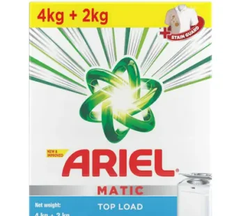 Ariel Matic Top Load Detergent Powder 4 kg (Get Extra 2 kg Free)