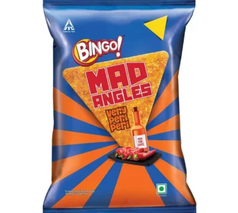 Bingo! Mad Angles Very Peri Peri – Spicy & Crunchy Corn-Based Triangle Chips Pack for Snacks – 117g