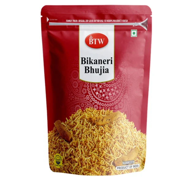 BTW Bikaneri Bhujia Namkeen 850g | Tasty Namkeen Bhujiya Indian Snacks | Tea Time Namkeen Bhujia Sev