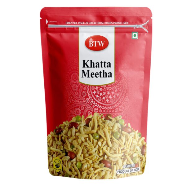 BTW Khatta Meetha Namkeen 850g | Khatta Meetha Tasty Mixture Indian Snacks