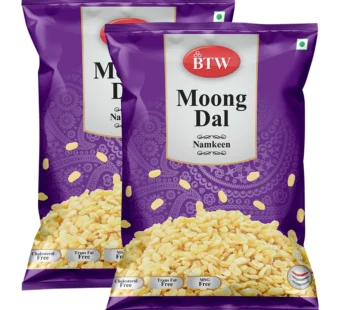 BTW Moong Dal Namkeen 400g (200g X 2) | Tasty and Crunchy Indian Tea Time Snack | Crispy Moong Dal coated with salt