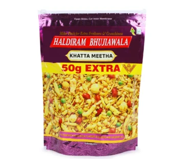 Haldiram Bhujiawala Khatta Meetha 800g | Tasty Sweet & Salty Namkeen | Pack of 2 | 400 grams Each ( 50gm Extra )