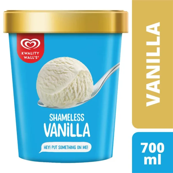 Kwality Wall's Shameless Vanilla Family Pack 700 ml (Tub)