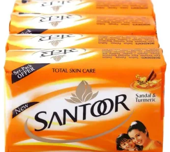 Santoor Sandal & Turmeric Soap 125 g (Pack of 4)