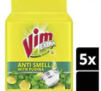 Vim Extra Anti Smell Pudina Dishwash Bar 190 g (Buy 4 Get 1 Free)