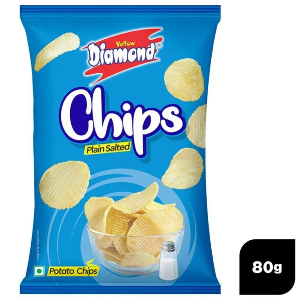Yellow Diamond Plain Salted Potato Chips 80 g